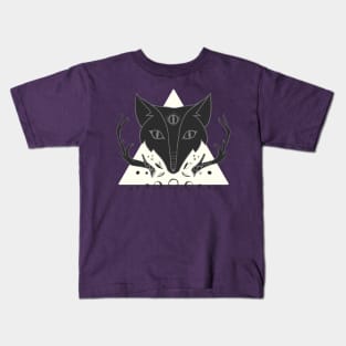 Fox, Antlers, Third Eye, And Moon Phases Kids T-Shirt